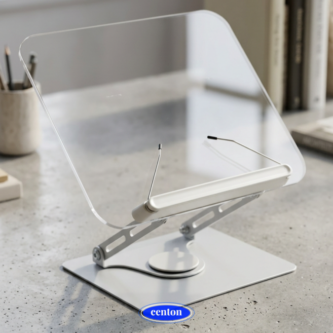샌톤 북스탠드 높이조절 독서대 책 받침대, 투명