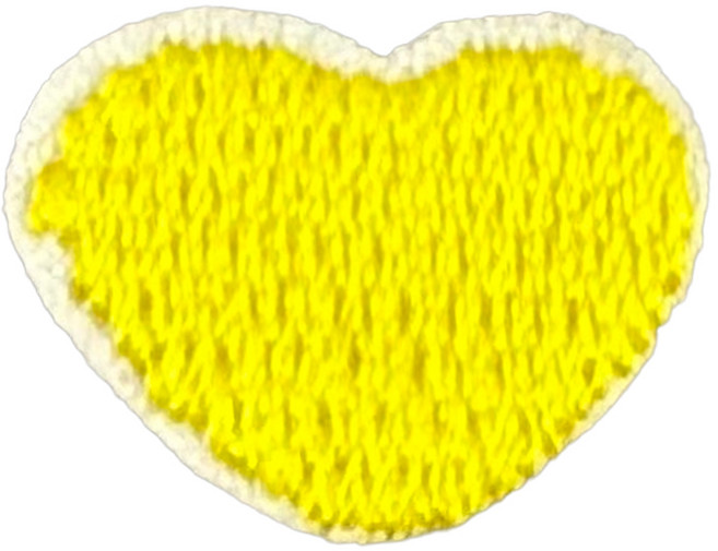 케바케 와펜 커스텀 스티커 패치, w090 옐로우 하트, 1개