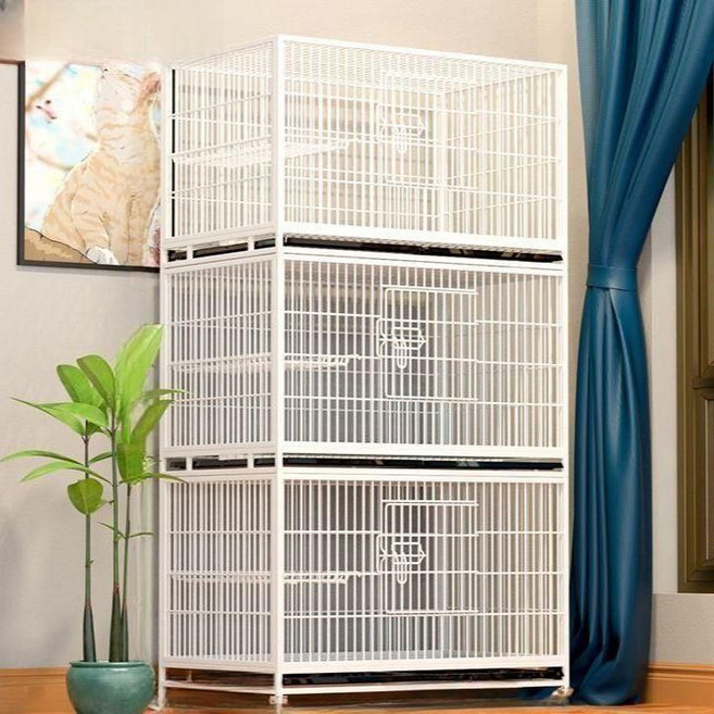 강아지 철장 집 케이지 하우스 빌라 이동식 애견, 95x66x128 2단