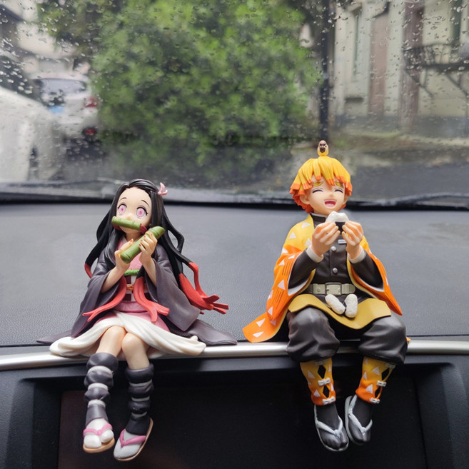 자동차 장식품 귀멸의 칼날 액션 피규어 인형 자동차 센터 콘솔 애니메이션 모델 자동차 실내 장식 [세상의모든피플], 1개, 무이치로