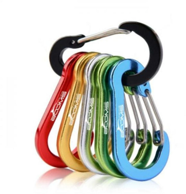 카라비너 6개세트 5cm 비너 알루미늄비너 카라반비너 조과통비너 D형비너, 상품선택, 1개