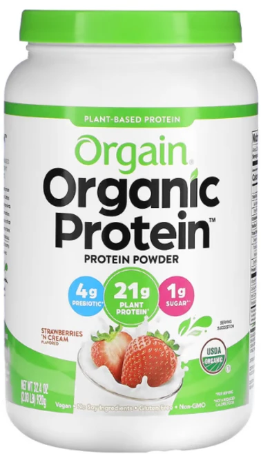 올게인 프로틴 파우더 식물성 스트로베리 앤 크림 32.4 oz (920 g), 920g, 1개 - 쿠팡
