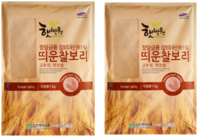 김포맥아식품 장담금용 띄운 찰보리 가루 1kg, 2개