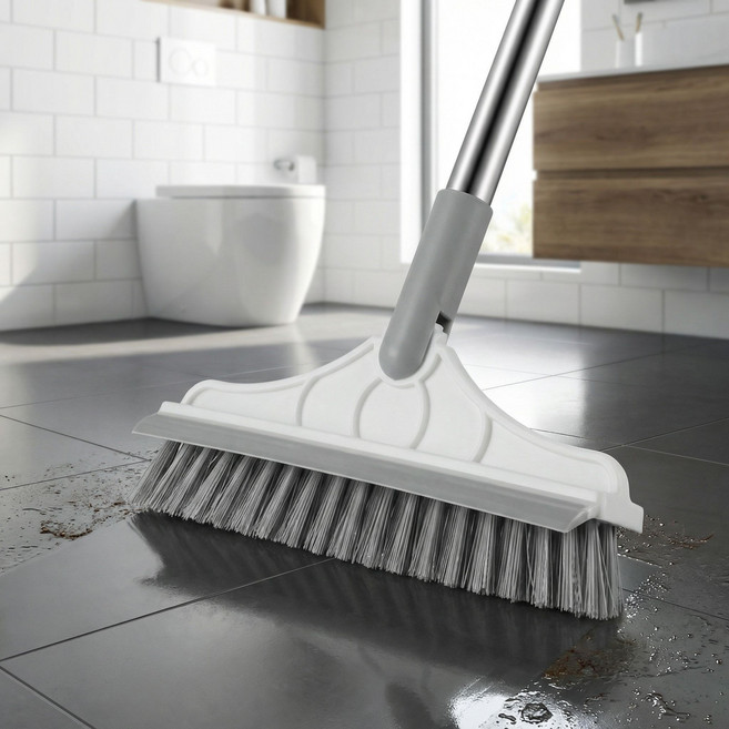 꼼수창고 3in1 롱 스탠드 욕실 스퀴지 화장실 청소솔 ver2, 색상_빈틈브러쉬, 1개