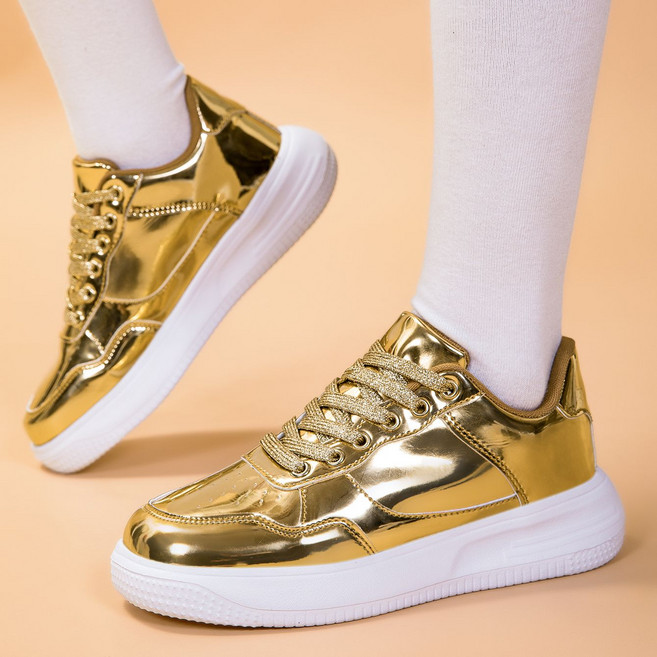 여성 춘추 광택 빅사이즈 스니커즈 셀럽당 S03086-KR