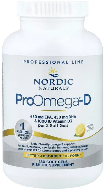 Nordic Naturals ProOmega®-D 상큼한 레몬 소프트젤 180정 NOR-14124, 1개 - 쿠팡