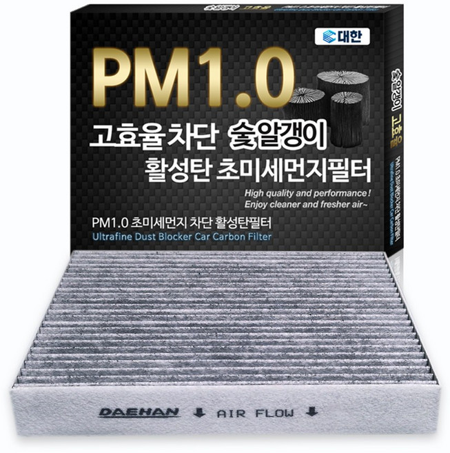 대한 PM1.0 활성탄 초미세먼지 에어컨필터 KC, KC149, 1개