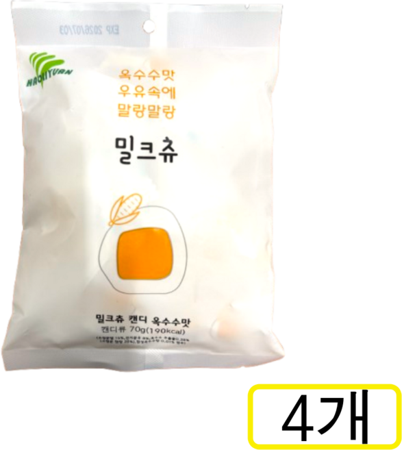 밀크츄 옥수수, 70g, 4개