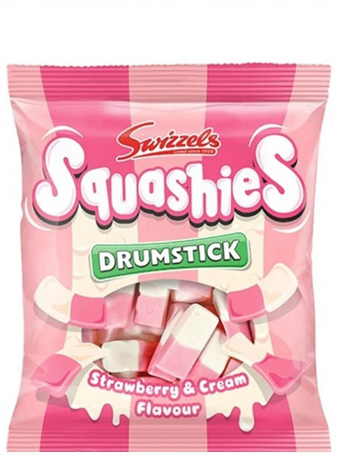 스위츨 스쿼시 드럼스틱 딸기맛 & 크림향, 120g, 6개