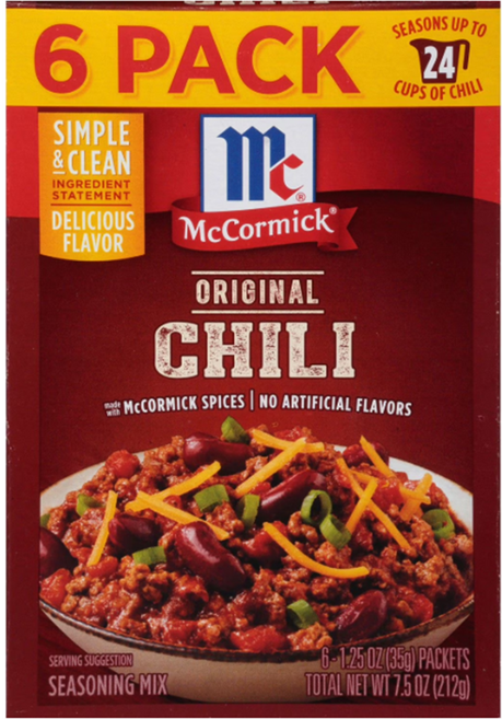 McCormick 맥코믹 칠리 오리지널 시즈닝 믹스 212g, 1개