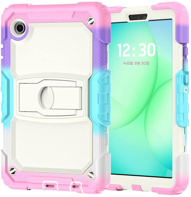 삼성 갤럭시 탭 A11 / A9 8.7인치 방수 방진 방충 방한 견고한 보호 케이스 + 스탠드 일체형, 1개, 핑크색