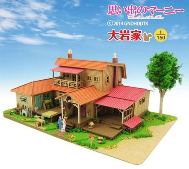 日本製 正版 霍爾的移動城堡 立體紙模型, 1個, 回憶中的瑪妮