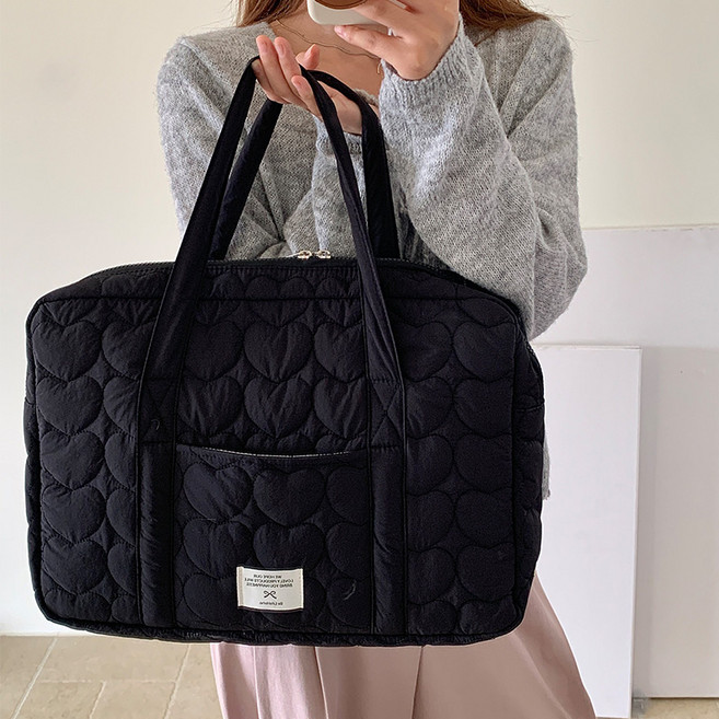 여성 노트북 가방 대용량 가벼운 무게감 아이패드 맥북 태블릿파우치 손잡이 가방, 1개, 블랙