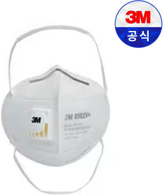 3M 산업용 방진마스크 9502V+ 개별포장 1매, 25개