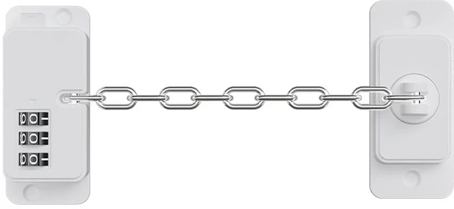 안전 잠금 장치 냉장고 자물쇠 서랍잠금장치 사물함 잠금장치 무타공 부착형 자물쇠, 백, 1개