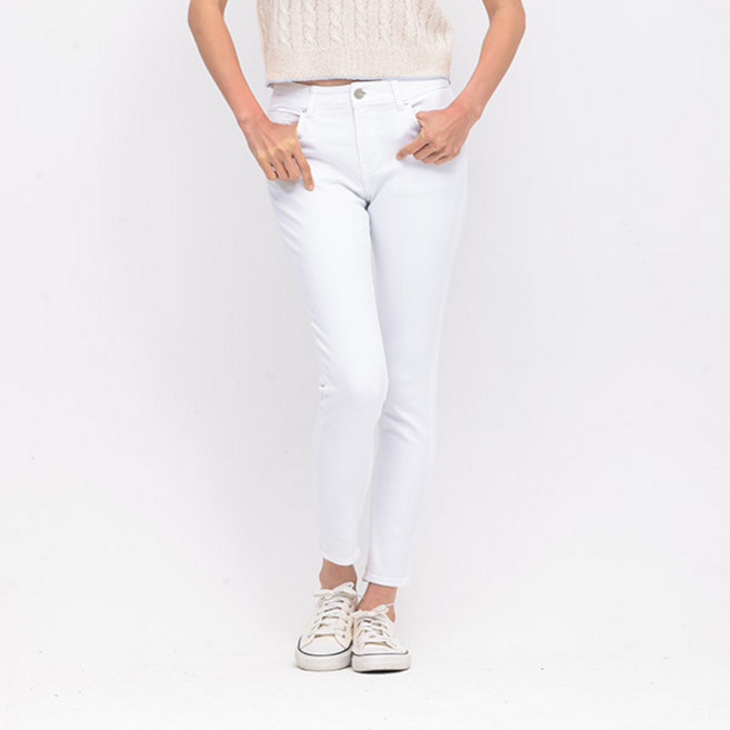 [잠뱅이] 여성 노말워싱 스키니 데님 팬츠 화이트