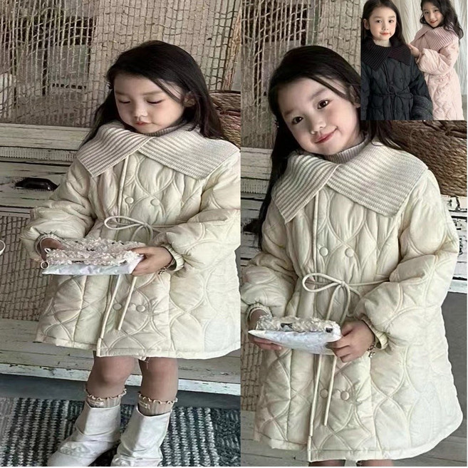 유 여아 겨울 패딩 기모 안감 코트 롱 점퍼