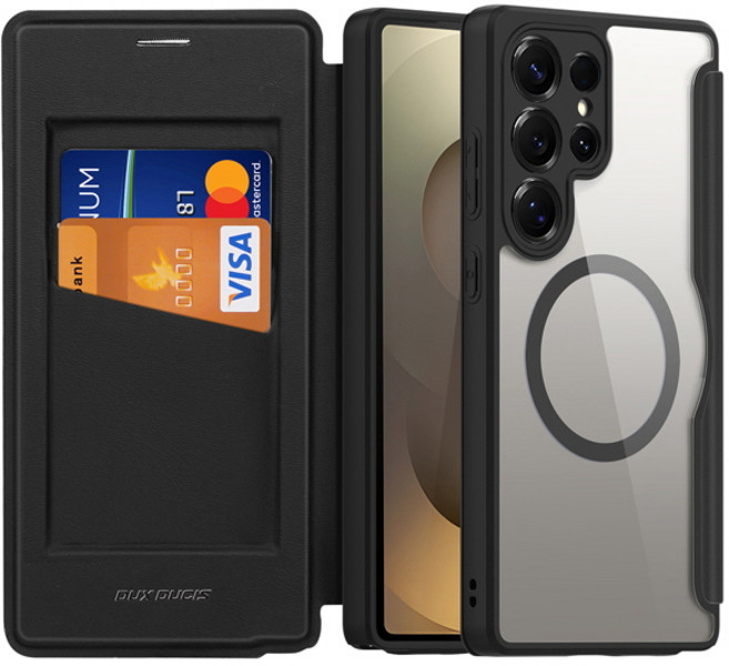 갤럭시S25 S25플러스 S25울트라 풀커버 맥세이프 투명 카드수납 가죽 플립커버 핸드폰 케이스