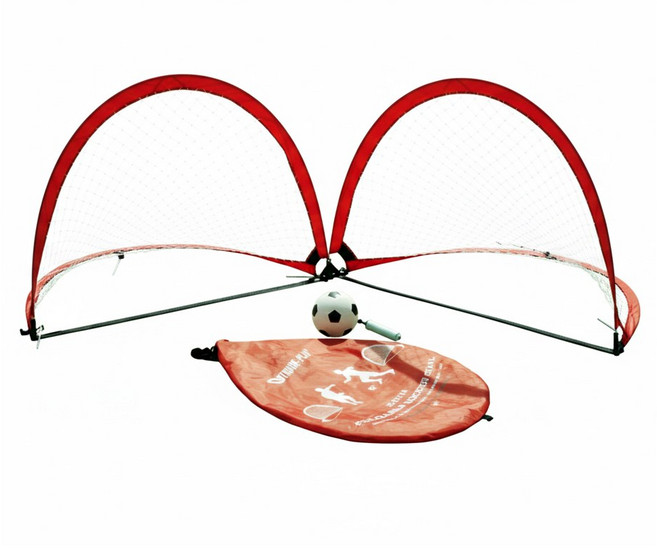 프로맥스 초간편 순간조립 골대 2개 세트, 레드 5219A