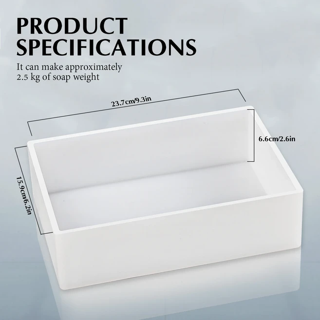 실리콘 비누 금형 직사각형 로프 나무 상자 수제 만들기 도구, 04 B0265(Box with Liner