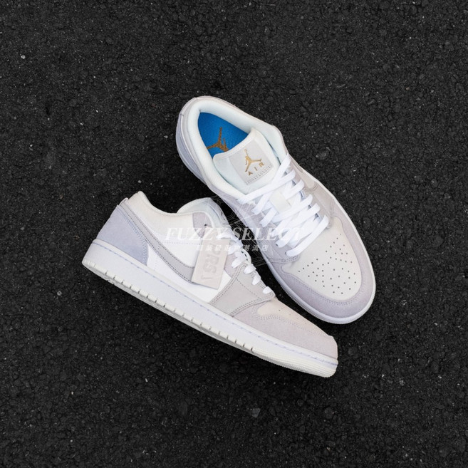 FUZZY Air Jordan 1 Low PARIS 巴黎 灰藍 麂皮 CV3043-100, 1個, 下單後請注意商品諮詢可加速出貨此選項請勿下單