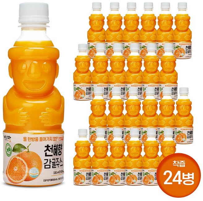 제주팡 천혜향 감귤주스 100%착즙, 24개, 320ml