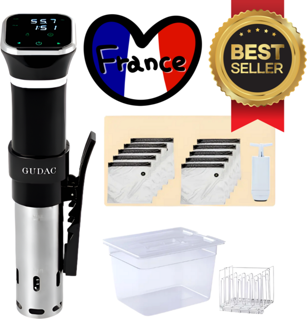 수비브르 프랑스식 수비드 머신 수비드기계 풀세트 저온 진공 조리기 저소음 가정용, 기본구성품세트+6L 냄비