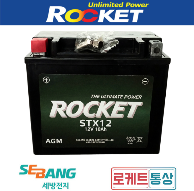 로케트 STX12 YTX12호환 12V10A 대림 큐2 큐3 Q2 Q3 엑시브250 네오포르테 신제품 AGM배터리, 코요 YTX12-BS 12V10A, 1개