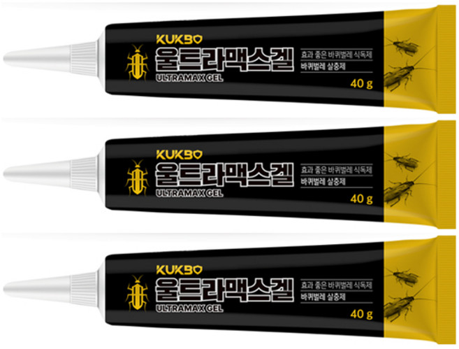 지쎈 울트라맥스 겔 120g 바퀴벌레 퇴치제 식독형 바퀴약 강력 유인 살충제, 3개, 40ml
