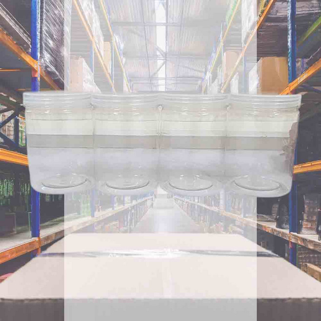 원형 보관용기 500ml 4P 보관통 제빵용품 음식보관 소스병 도시락 원형통