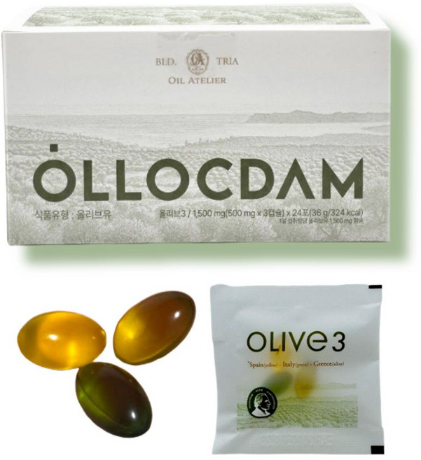올록담올리브3 올록담 내돈내산 올리브유캡슐, 1개, 24회분