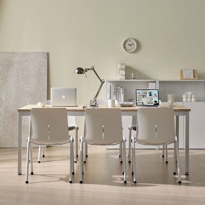 TS-04 사무용 회의테이블 2000x900 회의테이블, 블랙프레임/라이트월넛