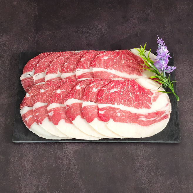 황제한우 1++등급 한우 차돌박이 차돌 구이용 샤브샤브 마장동 투뿔 (냉장), 250g, 1개