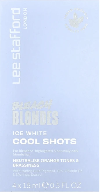 Lee Stafford 블리치 블론드 쿨샷 아이스 화이트 4팩 15ml(0.5fl oz), LeeStafford블리치블론드쿨샷아이스화이트4팩15m, 15ml - 쿠팡