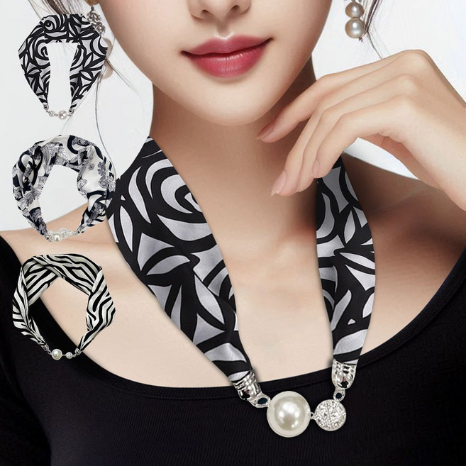 볼도그레 마그네틱 실크 스카프 똑딱 자석 네커치프