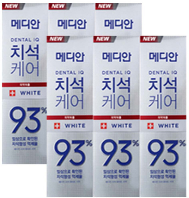 메디안 치석케어 치석화이트 치약 120g(3입) 무배, 120g, 2개