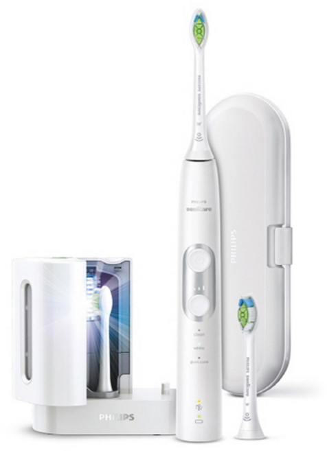 필립스 소닉케어 프로텍티브클린 6100 메탈 에디션 전동칫솔, HX6877/54, 화이트, 1세트