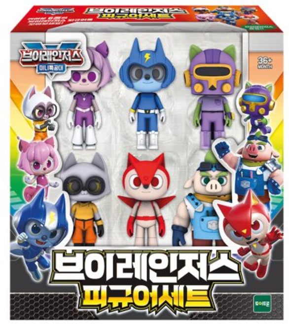 토이트론 미니특공대 브이레인저스 피규어 세트, 1개
