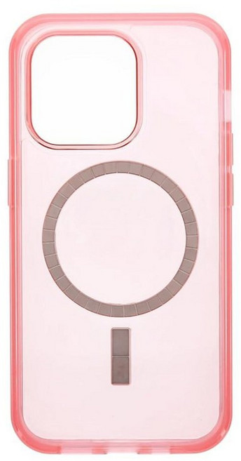 OtterBox Symmetry 시리즈 + 항균 케이스 MagSafe 포함 아이폰 14 프로용(전용) - 비소매 포장 애리조나 선라이즈 블루/레드, 반투명 클리어 로즈