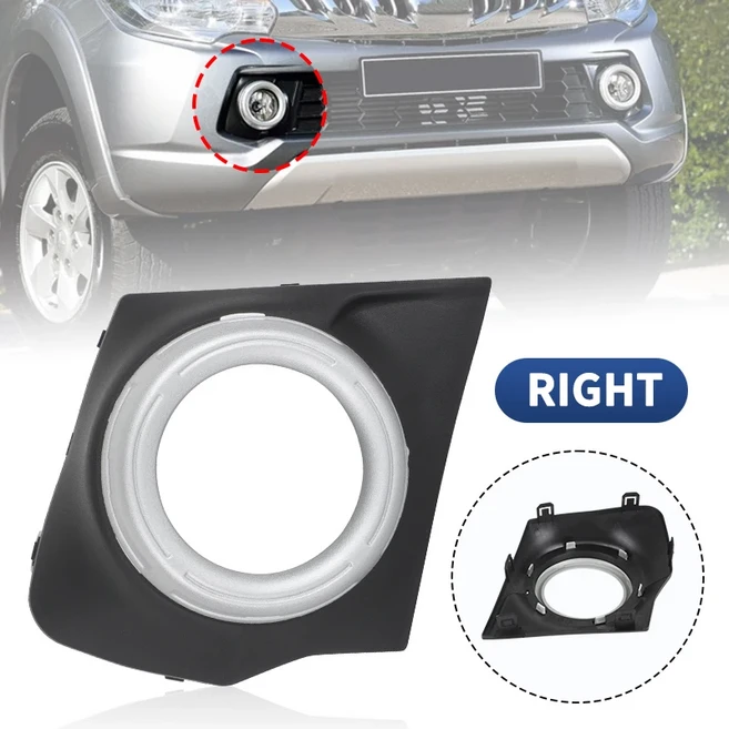 호환 왼쪽 오른쪽 차량 ​ 앞 범퍼 안개등 램프 베젤 커버 프레임 Mitsubishi L200 Triton MQ MR 2015 2016, 01 China Mainland, 05 1pc Right B