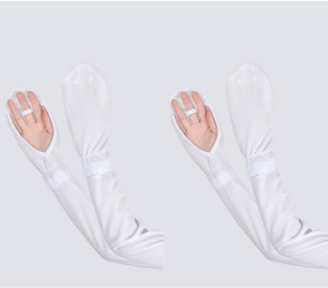 지엠앤 1+1자외선 차단 냉감 쿨토시 고급형 손등덮개, 화이트+화이트, 1개