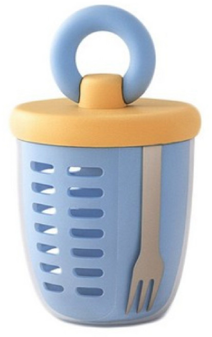 고리링 후르츠팟 샐러드 과일 도시락통 과일통 보관용기 과일컵, 1개, 블루바디