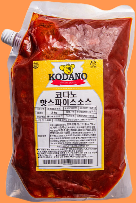 코다노 핫스파이스소스 2KG BOX, 5개