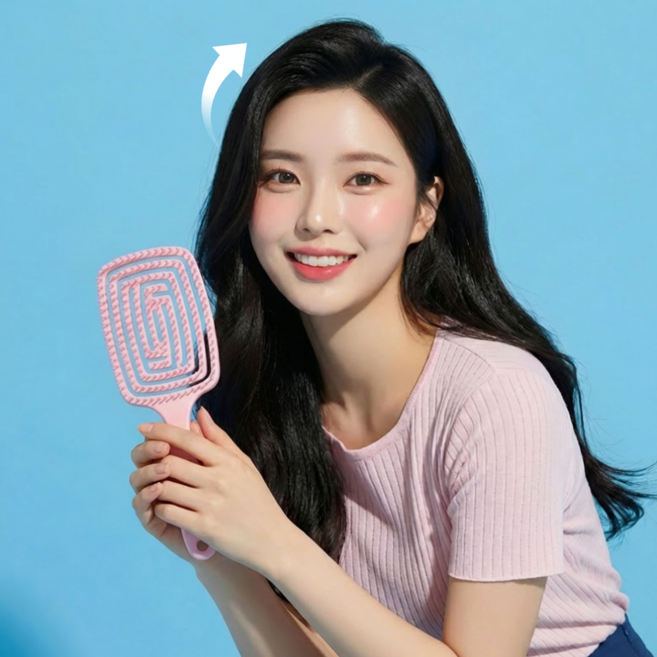 브린느 볼륨빵빵 뿌리가 살아나는 볼륨업 헤어 브러쉬, 1개, 솜사탕퍼플(purple)