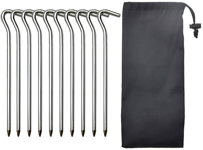 홈캠 캠핑 텐트 고정팩 고정핀 탠트팩 단조팩 고정 용품 알루미늄 10개