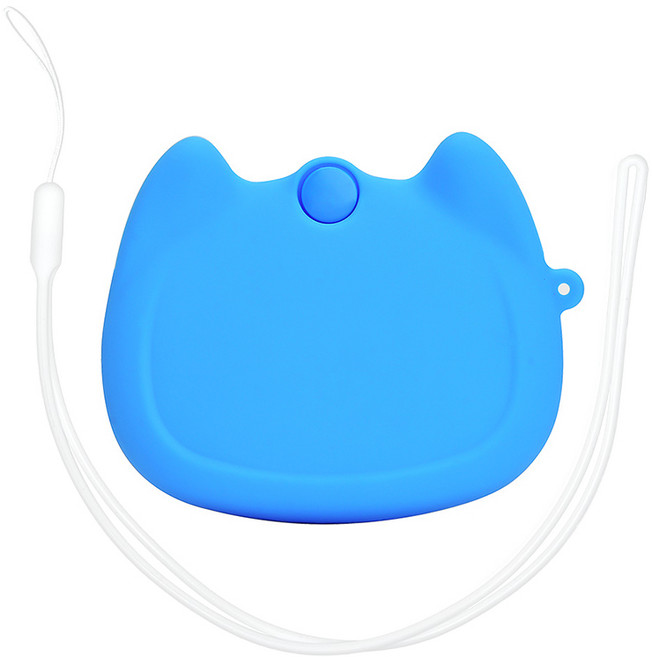 비즈엘 실리콘 휴대용 치아 장치 보관 케이스, 블루, 1개