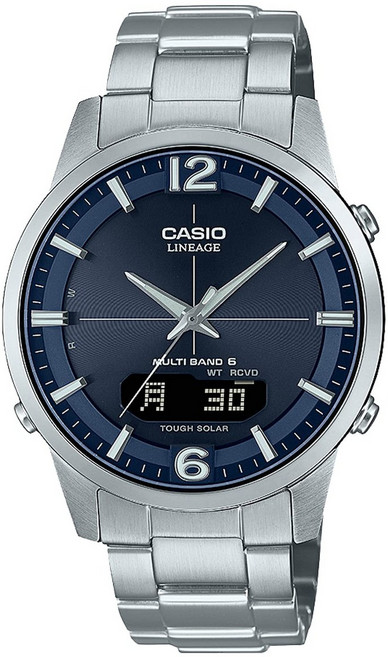 카시오 리니지 멀티 밴드 6 터프 솔라 전파 남성 메탈 손목시계 LCW-M170D-2AJF