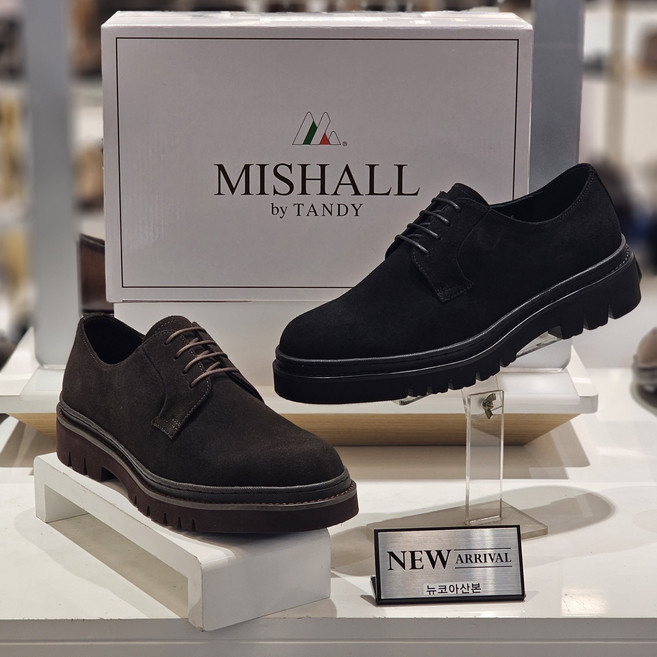 미셸 by 탠디 스웨이드 더비 소가죽 남성키높이 구두(5cm굽)32SH3037E