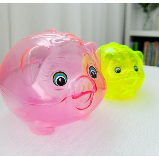ALS 훼미리돼지 저금통 (소3P) (중2P) (대) (대2호) (특대) (왕대) 색상랜덤 / 인테리어 동전저금통, 중2P(0910), 1개
