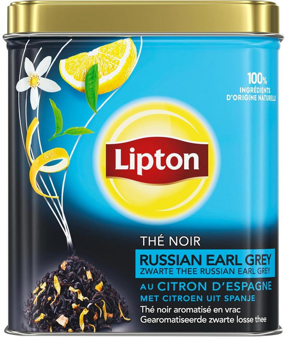 프랑스 립톤 Lipton Russian Earl Grey Black Tea 스페인 레몬 블랙티 홍차 루즈티 잎차, 4개, 1개입, 150g